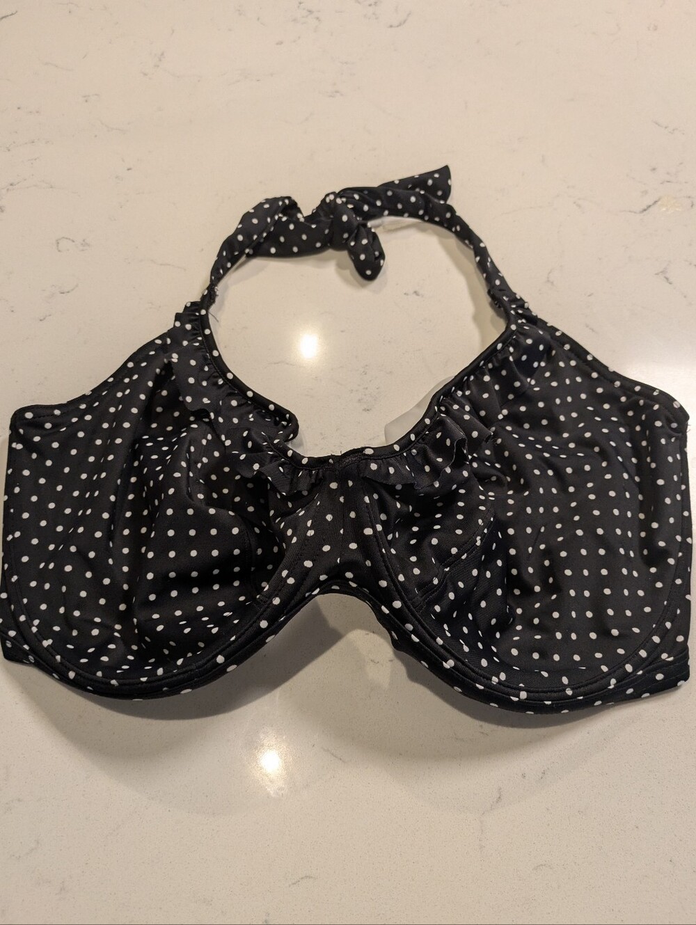 Freya Jewel Cove Swim Bra - Black/White Polka Dot Size 36GG (36J)